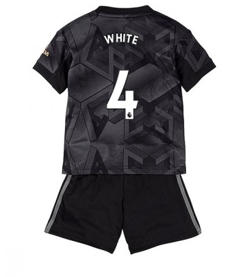 Arsenal Benjamin White #4 Bortedraktsett Barn 2022-23 Kortermet (+ Korte bukser)